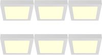 BES LED LED Paneel Slim Opbouw 24W Warm Wit 3000K Vierkant Wit 272x272mm