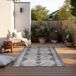 Elle Decoration Vloerkleed voor binnen en buiten, omkeerbaar tapijt, weerbestendig en waterdicht, modern boho-etnopatroon, geometrisch outdoortapijt voor tuin, balkon, terras, woonkamer, zwart, 80 x