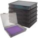 Boîtes de rangement A4 - Boîtes à documents - Boîte de rangement - Noir transparent - 32,5 x 23 x 5 cm - Set de 6 - Empilable