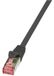 LogiLink Câble réseau RJ45 CAT 6 S/FTP 2 m Noir Ignifuge Snagless