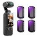 K&F Concept 4Pack Set Magneetfilters ND4+ND8+ND16+ND32 Compatibel met DJI Osmo Pocket 3 Creator Combo (Aluminium)
