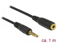 DeLOCK 85701 Audio kabel zwart 1m