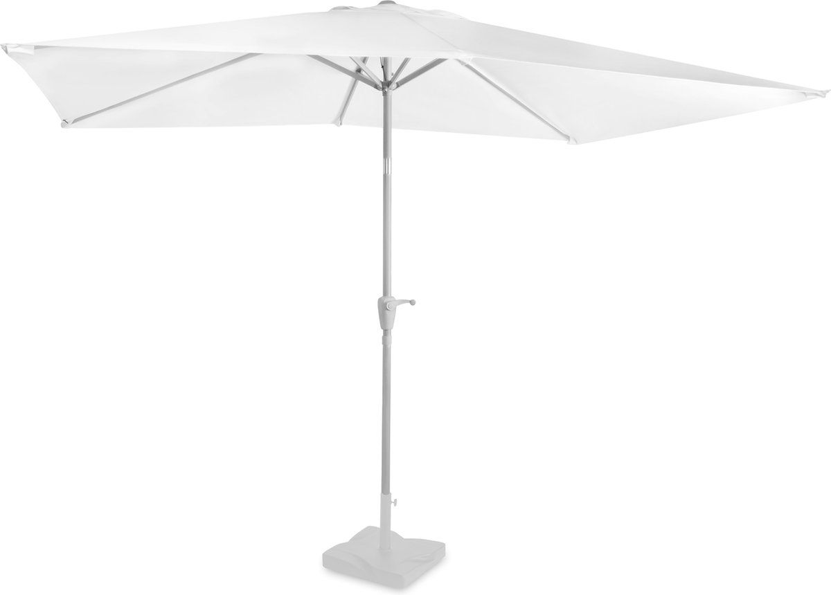 VONROC Premium Parasol Rapallo 200x300cm - Wit - Incl. beschermhoes