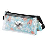 Oh My Pop! Lazy-Clear Triple Etui, Turkoois, Eén maat