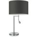 Home sweet Home Bling Moderne Tafellamp Bling - Antraciet - Inclusief Lampenkap en Verstelbare LED Leeslamp