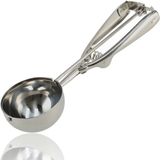 discountershop IJsschep RVS | Ergonomische Handgreep | Lichtgewicht IJslepel | Ideaal Kogeluitsteker voor IJsballen, Aardappelpuree, Gehaktballen, Meloen, Deeg, en Rijstballen | 24 cm x 7 cm