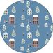 Bonateks Ronde digitaal bedrukte muismat, antislip onderkant, voor kantoor en thuis, diameter: 22 cm
