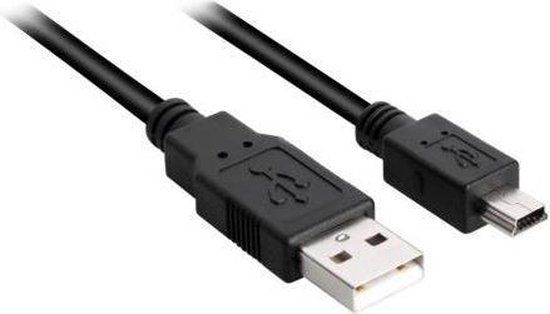 Sharkoon USB 2.0 Mini-USB B - USB A Kabel - 2m - Zwart