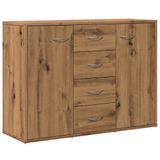 VidaXL Dressoir 88x30x64 cm bewerkt hout artisanaal eikenkleur