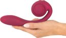 Rosenrot Buigbare Spot-On Vibrator Rood