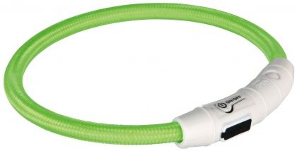 TRIXIE Ring Flash Light Usb XS/S - Aanlijnattribuut - 35 cm - groen