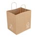 Sos Catering tassen met handgrepen 80 g/m² 26 + 17 x 24 cm, natuurlijke brandstof, 250 stuks