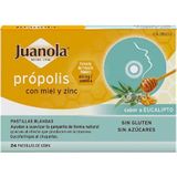 Juanola Propolis avec Miel et Zinc Goût Eucalyptus 24 pastilles