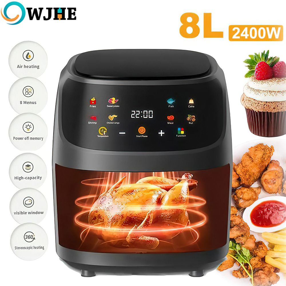 OWJHE Espero LCD-scherm Tactil Luchtfriteuse 8L