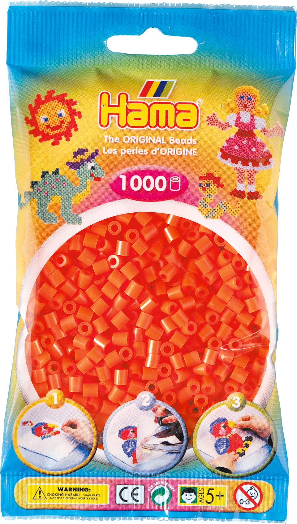 Hama Strijkkralen 207-04 - Oranje - 1000 stuks