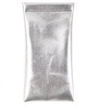 Metallic Brillenkoker / Knijp Portemonnee - Zilver - Kunstleer
