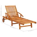 VidaXL Fauteuil de jardin assise capitonnée acacia crème