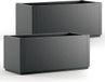 Casaria Plantenbak Set van 2 - Vorstbestendig 80l 80x36x35cm - Antraciet