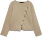Vero Moda Vest Vmvienna Ls O-neck Wrap Cardigan 10347337 Silver Mink/ Melange W Dames Maat - L