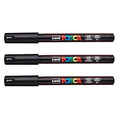 Posca PC-1MR by Uni-Ball - [Pack van 3] Zwart