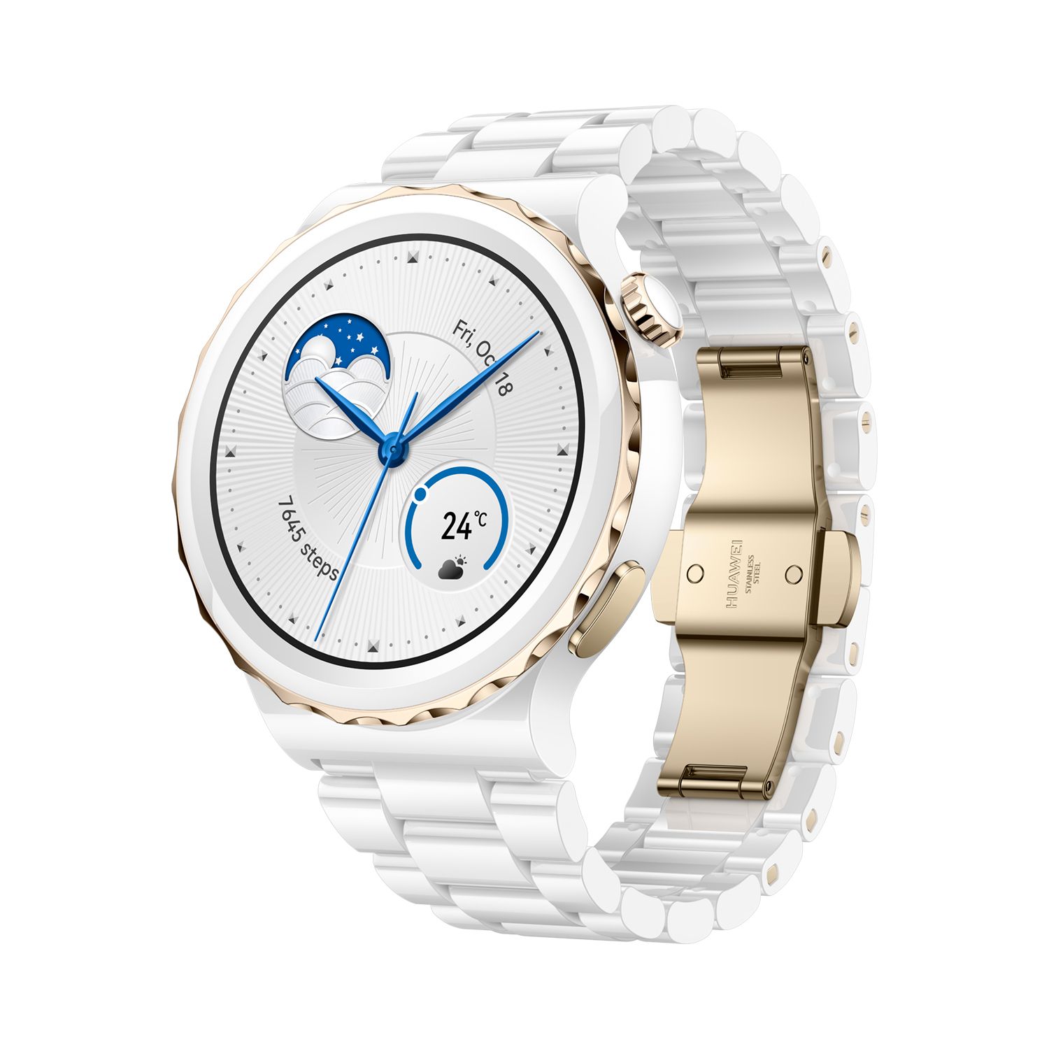 Huawei WATCH GT 3 Pro 43mm Smartwatch - Ceramic - White