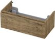INK - Onderkast 1 Lade Greeploos met Houten Keerlijst - Naturel Eiken - 90x35 cm