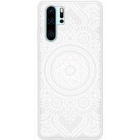 P30 Pro Bedrukt siliconen hoesje Mandala blanc