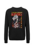 Oldskull Sweatshirt 'Xtreme Tattoo Tiger Skull' mosterd / rood / zwart