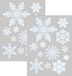 Anna's Collection Kerst raamstickers sneeuwvlokken - 2x - vel van 34 x 28 cm - raamdecoratie - raamversiering