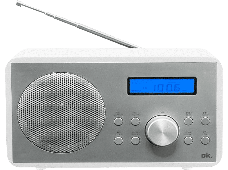 ok. radio fm bluetooth orw 240-b-bt wit