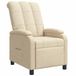 vidaXL Fauteuil Inclinable Crème Tissu