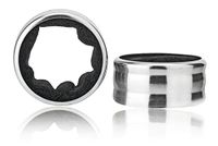 Qpractiko druppelbescherming ringen set van 2, 4 cm zilver RVS