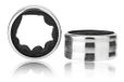 Qpractiko druppelbescherming ringen set van 2, 4 cm zilver RVS