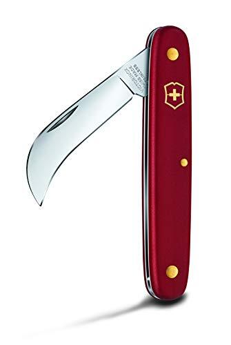 Victorinox Zakgereedschap hakmes XS voor tuinieren, roestvrij gebogen lemmet 51 mm, Swiss Made, rood