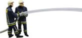 Viessmann Modelltechnik 1542 H0 Brandweermannen bij bluswerkzaamheden figuren Geverfd, Staand