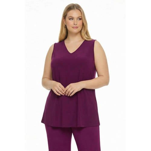 YOEK singlet Plus Size - paars