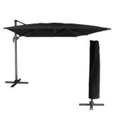 Happy Garden PAR557N-C terras parasol Rechthoek Zwart