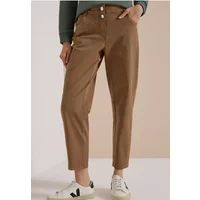 cecil Mid Waist Barrel Leg Hose im Casual Fit