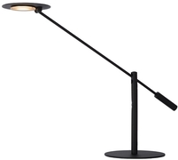 Lucide ANSELMO - Bureaulamp - Ã˜ 25 cm - LED Dimb. - 1x9W 3000K - Zwart