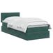 vidaXL Opbergbed met hoofdeinde, donkergroen, 90 x 200 cm, fluweel