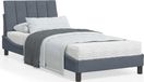 Maison Exclusive - Lit avec matelas « Hanko » gris foncé 90 x 200 cm, velours