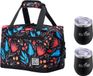 Brisby 12L Koeltas Night Flower + Brisby Thermosbeker Set Zwart