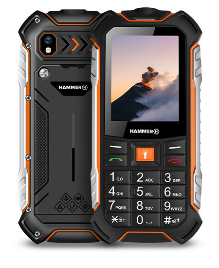 HAMMER H myPhone Hammer Boost LTE - 2.4" Rugged Camera Phone - Black/Orange - Dual SIM