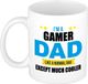 Bellatio Decorations Shoppartners Bv Gamer dad cadeau beker / mok - wit - papa / verjaardag / Vaderdag / cadeau voor hem