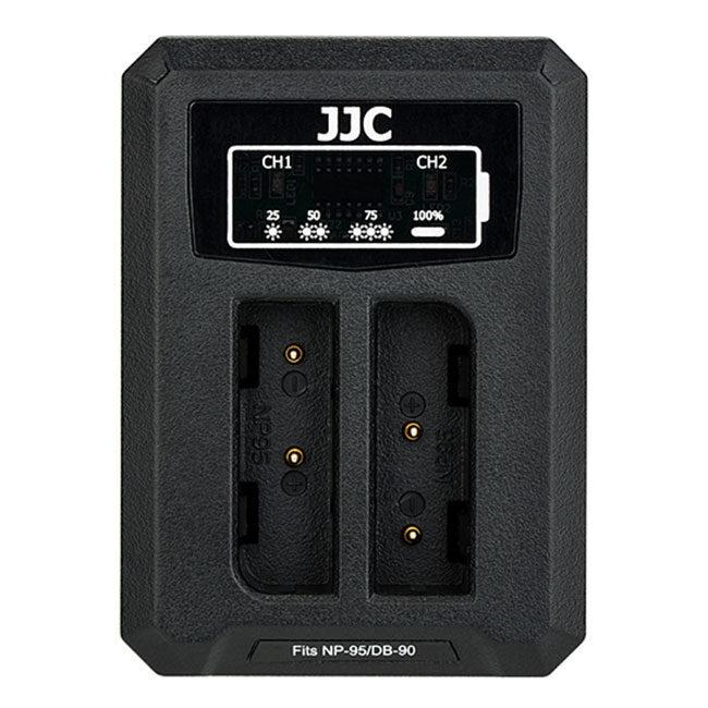 JJC DCH-NP95 USB Dual Battery Charger (voor Fujifilm NP-95 / Ricoh DB-90)