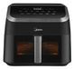 Midea MAD85000ADK Dubbel 9L Heteluchtfriteuse Zwart/Zilver