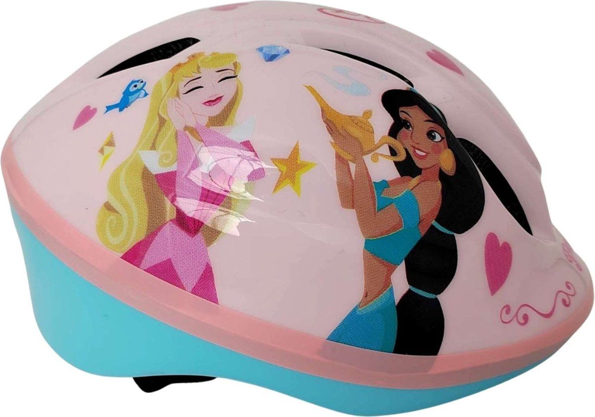 Volare Disney Princess Fietshelm - Wit Roze - 52-56 cm
