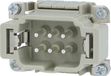 HARTING Han 6ESS steekcontact (M), dubbele kooi-veer aansluiting, 6-polig + PE, 500V, 16A - 1 stuk