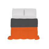 Italian SOGNI E CAPRICCI Italian Bed Linen Zomerdekbed, tweekleurig, oranje/donkergrijs, 250 x 200 cm