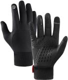 GSMpunt B.V. Gants d'hiver unisex écran tactile | Gants de vélo hommes/femmes coupe-vent et imperméables | Noir Taille M